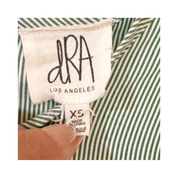 Women's DRA Blue White Stripes Long Sleeve bell Sleeves Blouse Shirt size xs - Picture 4 of 7